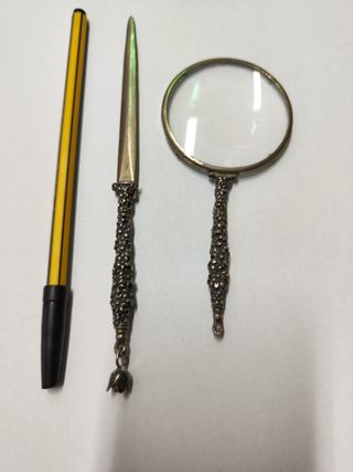 Set argento 800: aprilettere e lente ingrandimento