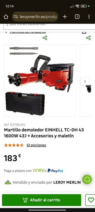 Martillo demoledor Einhell TC-DH 43 1600W