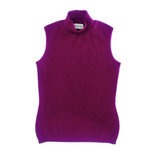 Top Benetton cuello alto morado
