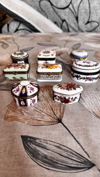 Lote de 8 Cajitas Porcelana Vintage