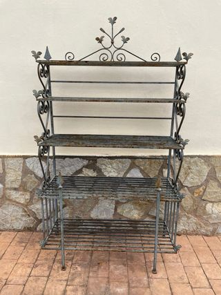 Estantería metal jardín gris