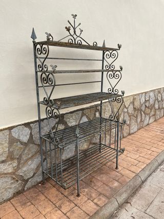 Estantería metal jardín gris