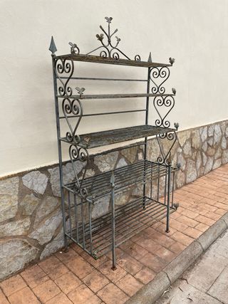 Estantería metal jardín gris