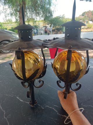 2 Lamparas pared estilo antiguo