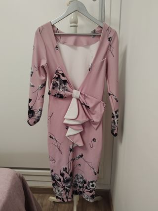 Vestido midi estampado espalda abierta