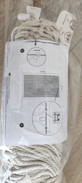 Cortina separador ambientes macramé boho - nueva