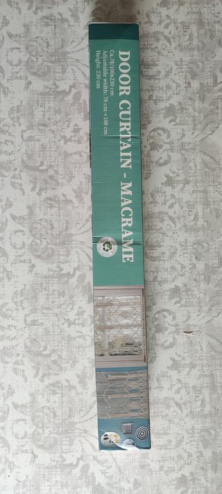 Cortina separador ambientes macramé boho - nueva