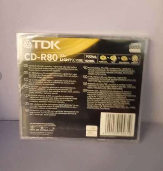 CD-R TDK LightScribe 52x 700MB