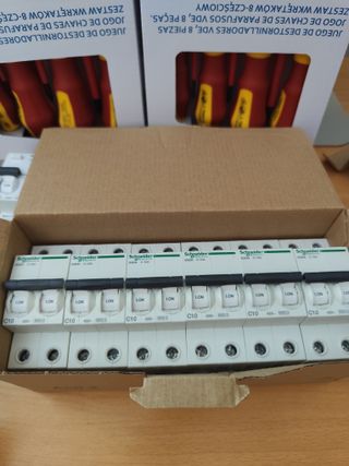 6 interruptores automáticos Schneider 10A