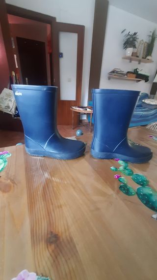 BOTAS lluvia CHICO y PETO Playshoes niño, talla 28
