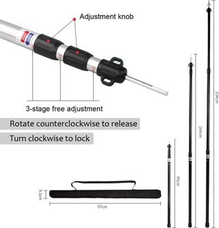 Barra telescópica para Camping