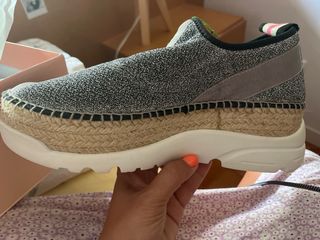 Zapatillas Plata Mujer - Talla 38