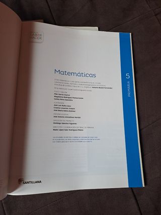 MATEMATICAS 5 PRIMARIA SABER HACER