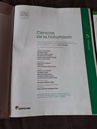 Ciencias De La Naturaleza, 5 Primaria