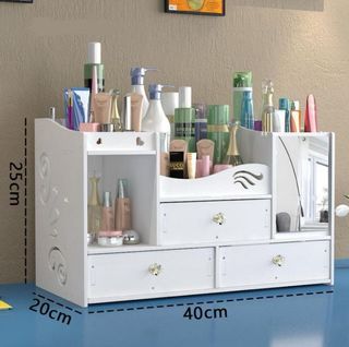 Organizzatore trucchi bianco - 40x20x25cm