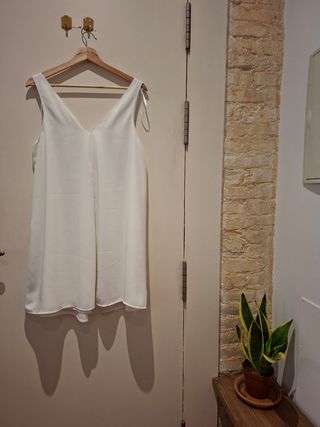 Vestido Zara blanco fiesta