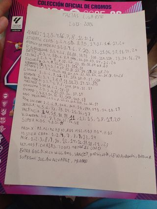 Cambio cromos liga este 2025-2026