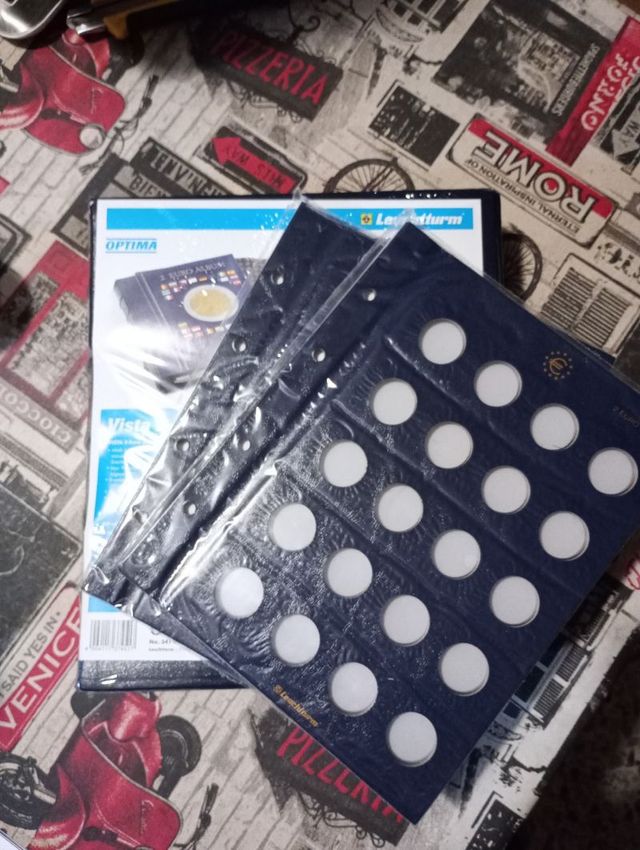 Álbum Vista 2 euro 4hojas incluidas más 2 packs