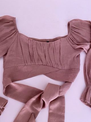 Top corto Shein beige