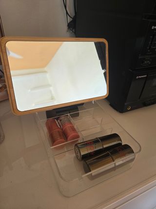 Organizador maquillaje bambú
