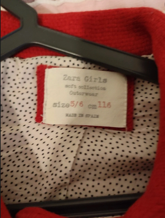 Casaco Zara menina - Vermelho