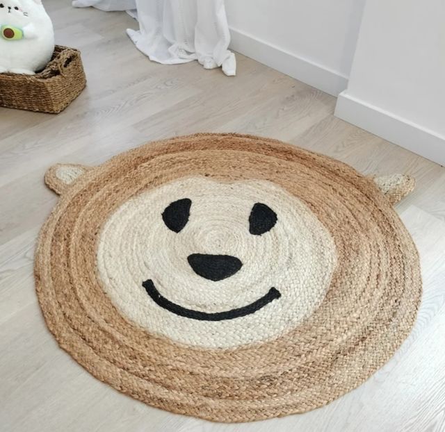 Tapete Infantil Redondo de Juta Natural