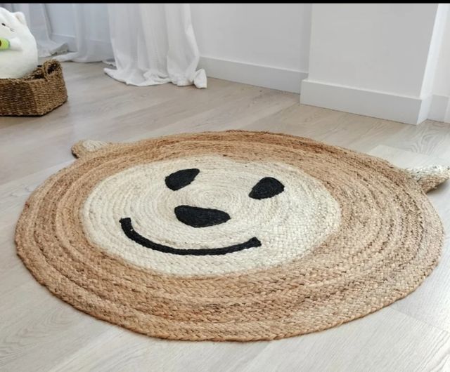 Tapete Infantil Redondo de Juta Natural