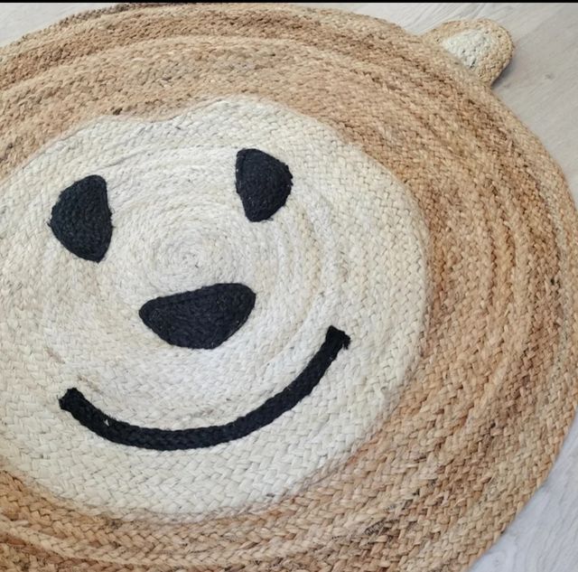 Tapete Infantil Redondo de Juta Natural