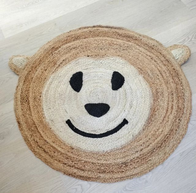 Tapete Infantil Redondo de Juta Natural