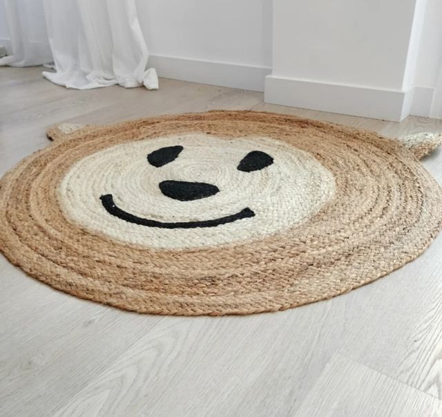 Tapete Infantil Redondo de Juta Natural