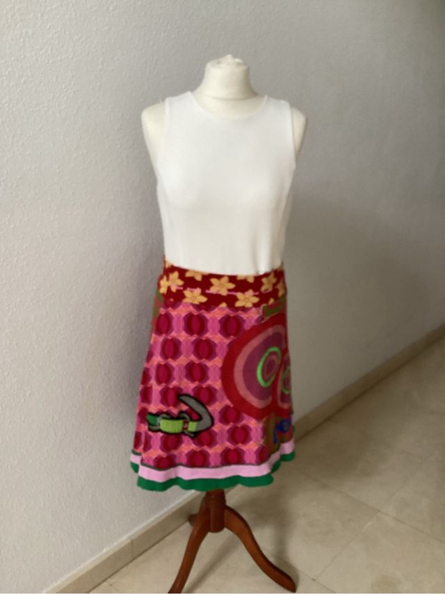Falda y bolso Desigual multicolor