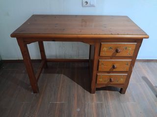 Escritorio madera maciza 3 cajones