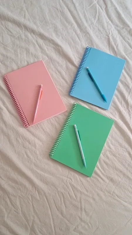 Cuaderno espiral pastel x3