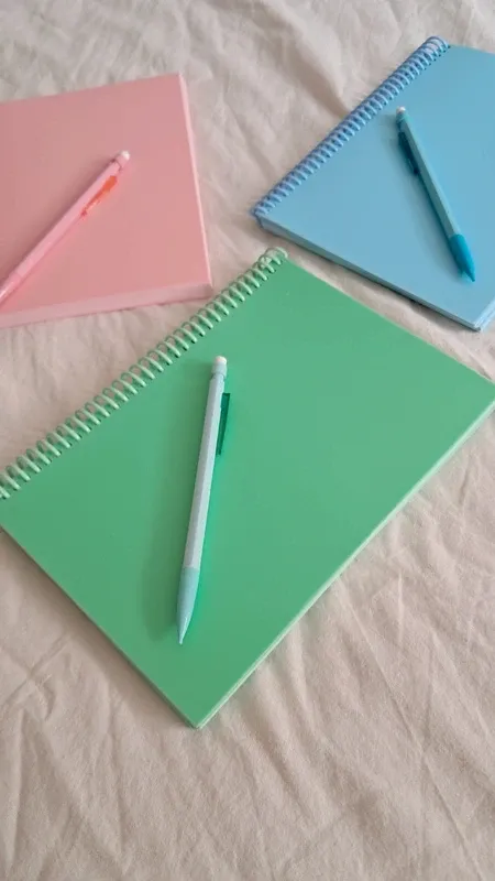 Cuaderno espiral pastel x3