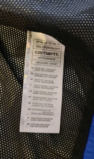 Chubasquero Carhartt azul-roja