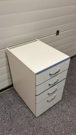 Cassettiera bianca con 4 cassetti - Cucina