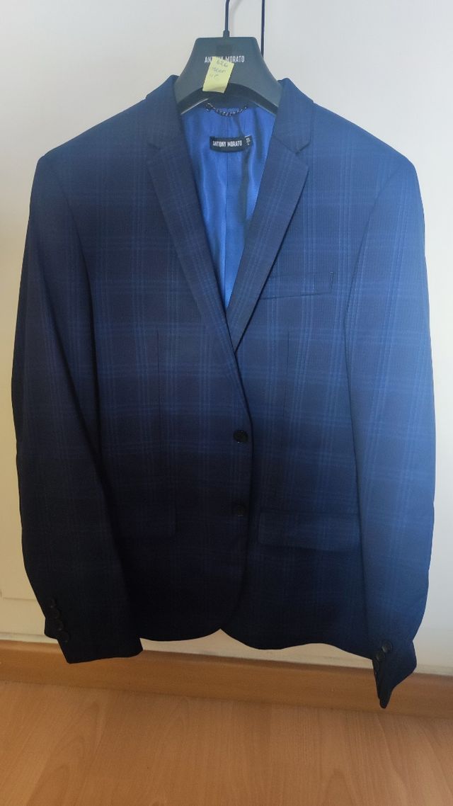 Traje completo Antony Morato azul cuadros