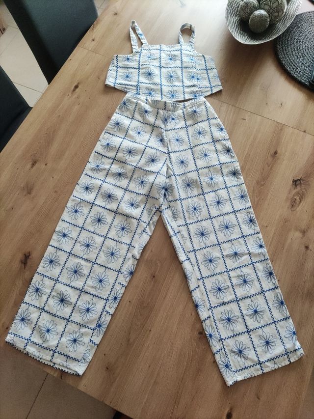 Conjunto ZARA niña algodón y lino 11-12 años