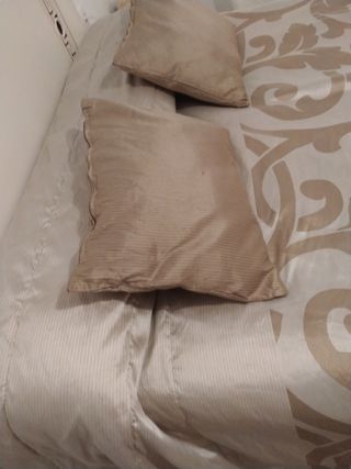 Edredón satén beige - Cama doble
