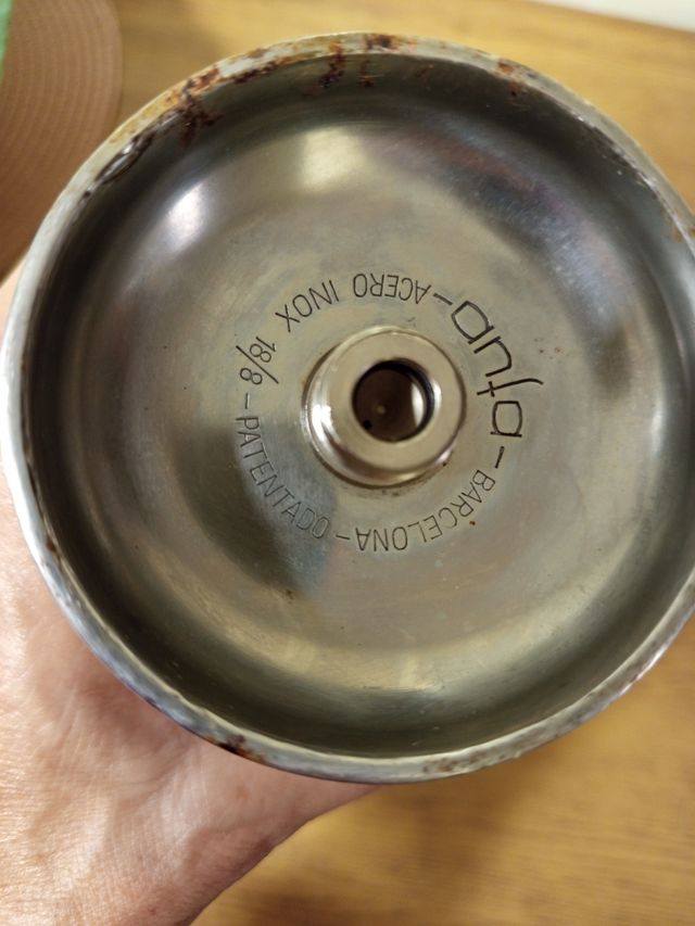 Sifón Anfa años 60 acero inoxidable