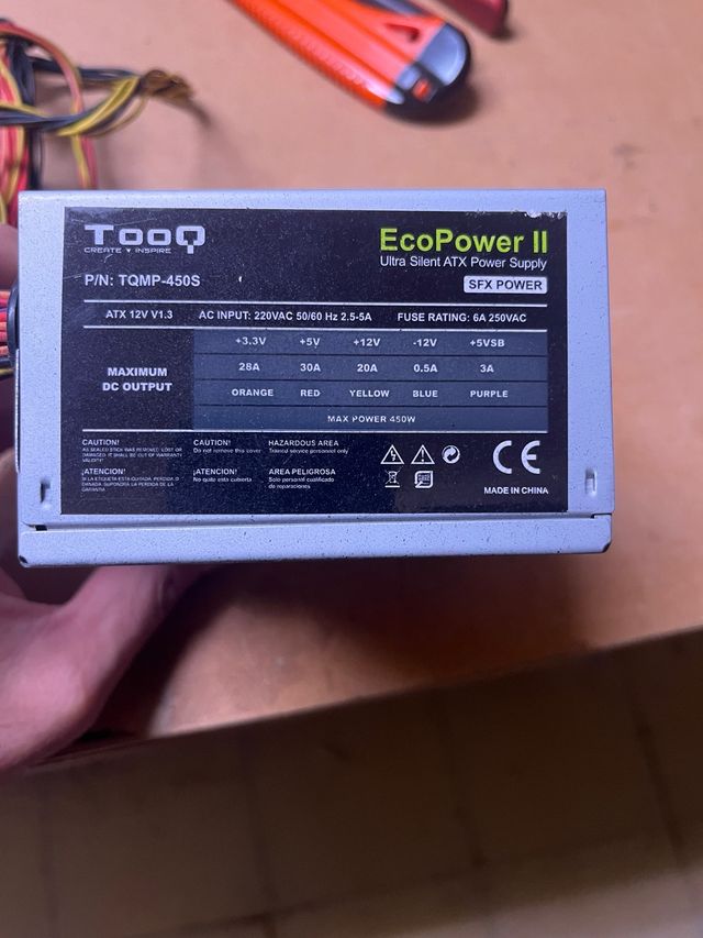 Fuente TOOQ EcoPower II 450W SFX
