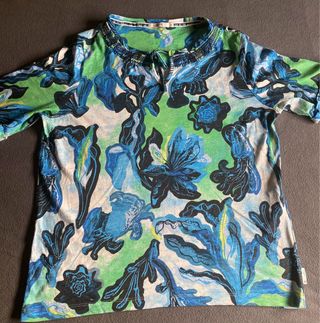 Blusa CECIL M - Azul y Verde