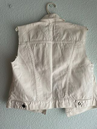 Chaleco vaquero blanco Denim talla s-m 