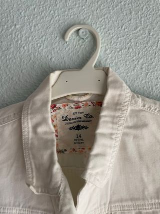 Chaleco vaquero blanco Denim talla s-m 