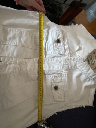 Chaleco vaquero blanco Denim talla s-m