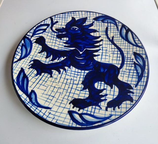 Plato Cerámica | León Azul