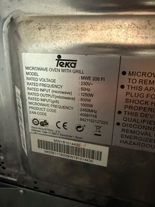 Microondas TEKA MWE 208 FI acero inoxidable