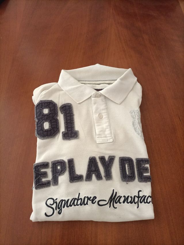 Polo Replay blanco 81