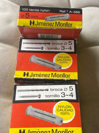 3 Cajas Tacos Nylon Jiménez Monllor