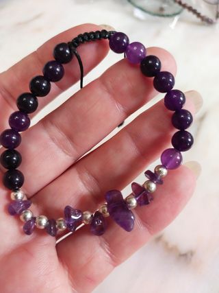 Pulsera Amatista - Negra y Morada